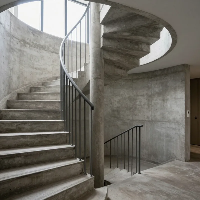 Stairwell, Block C. Photographed by Hanne Vestbo, 2001. Interiors collection.