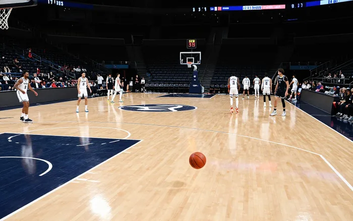 A skip pass crossing the floor toward the corner