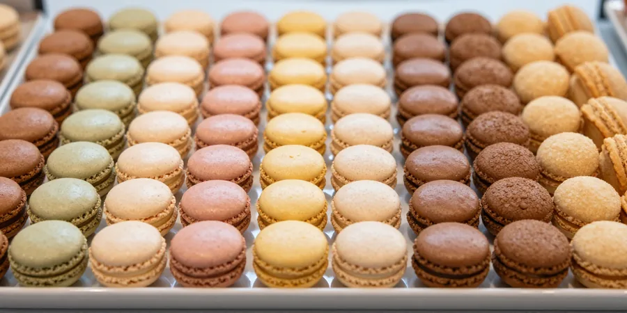 Macarons, Six on the shelf